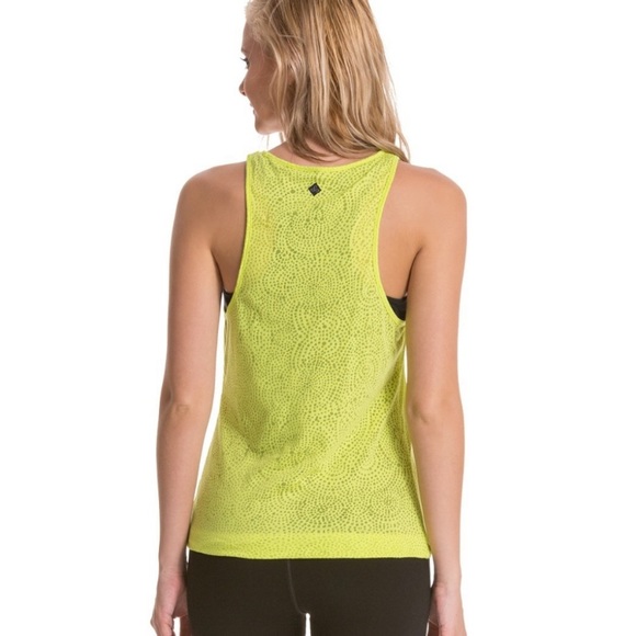 {Prana} Athletic Mika Neon Yellow Tank Size Small - Picture 2 of 9
